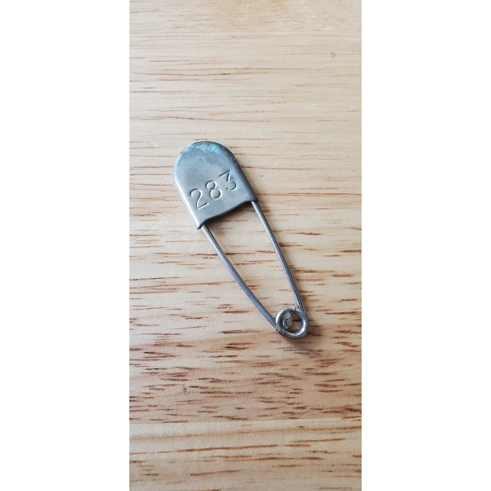 Vintage Safety Pin Numbered Laundry Military Horse Blanket 2” Patina Heavy Duty